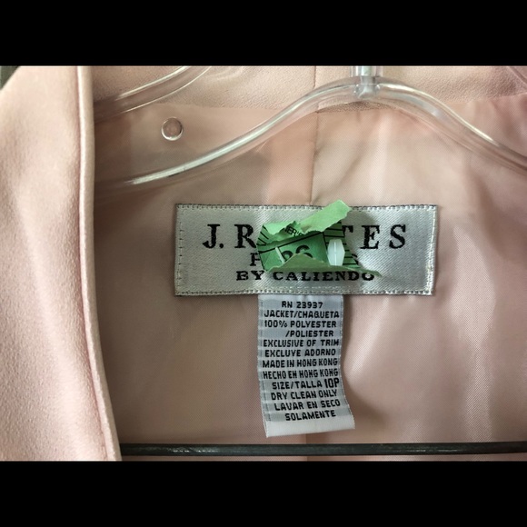 Vintage J R Nites by Caliendo Soft Pink 2 Piece Formal Outfit Size 10P - Picture 4 of 9